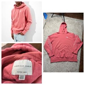 American Eagle Men’s/Women’s Super Soft Salmon graphic Hoodie sweatshirt Sz XL